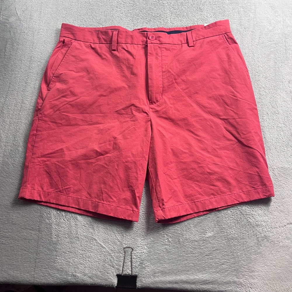 Vineyard Vines OTG On-The-Go Shorts Mens 38 Red Coral Performance Stretch 9"